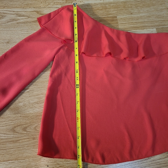 Aritzia Wilfred Allaire Women's Colorful Ruffle One Shoulder Blouse - Picture 14 of 14